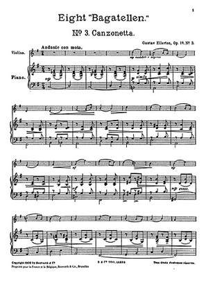 Canzonetta For Violin And Piano Op.18 No.3