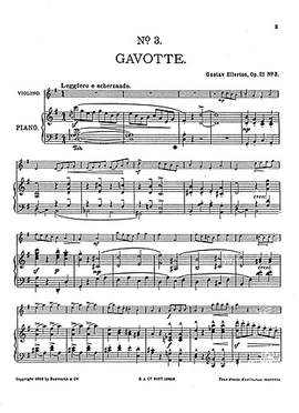Gavotte For Violin And Piano Op.21 No.3