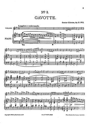 Gavotte For Violin And Piano Op.21 No.3