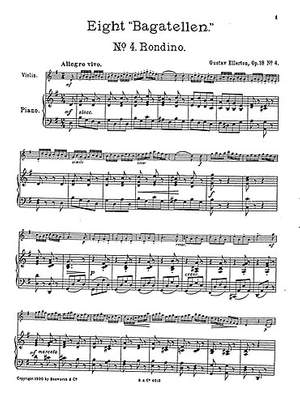 Rondino For Violin And Piano Op.18 No.4