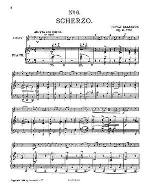 Scherzo For Violin And Piano Op.21 No.6