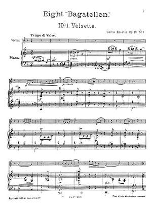 Valsette For Violin And Piano Op.18 No.1