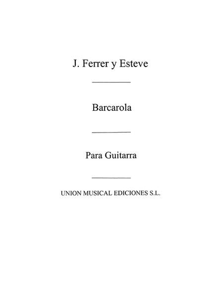 Barcarola Op.54