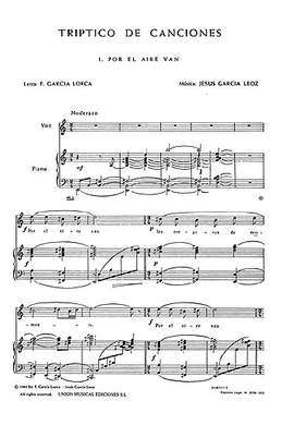 Garcia Leoz: Triptico De Canciones