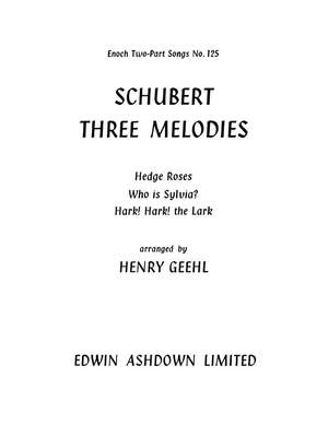 Henry Geehl: Schubert Three Melodies