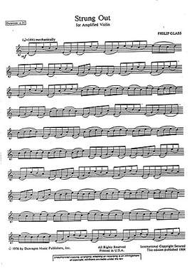 Philip Glass: Strung Out (Amplified Violin)
