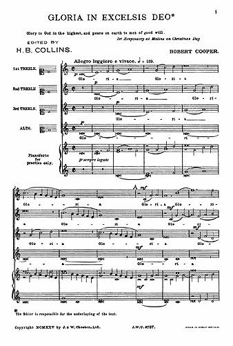 Robert Cooper: Gloria In Excelsis