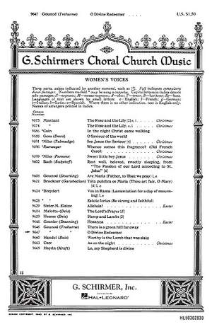 Charles Gounod: O Divine Redeemer