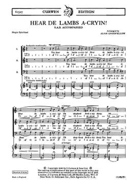 Goodfellow: Hear De Lambs Acrying