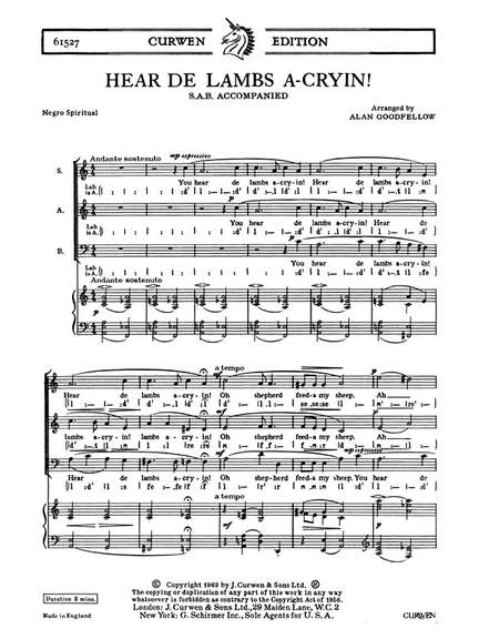 Goodfellow: Hear De Lambs Acrying
