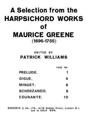 M. Greene: Five Harpsichord Works Williams