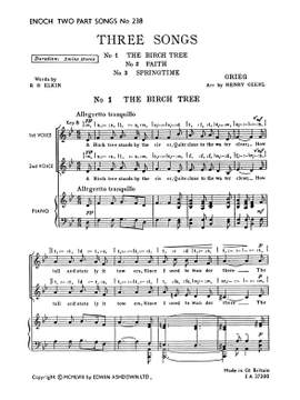Edvard Grieg: Three Songs
