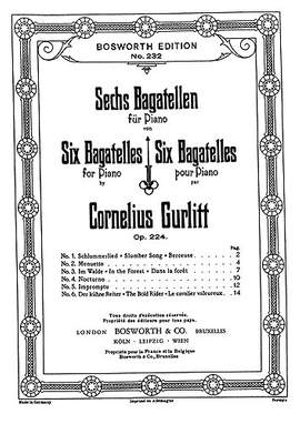 Cornelius Gurlitt: Six Bagatelles For Piano Op.224