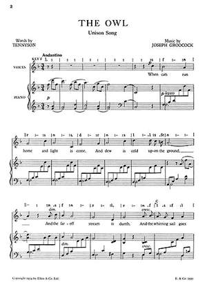 J Groocock: The Owl Unison