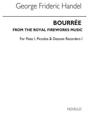 Georg Friedrich Händel: Bourree From The Fireworks Music (Flt/Des Rec 1)