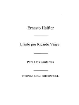 Ernesto Halffter: Llanto Por Ricardo Viñes