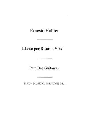 Ernesto Halffter: Llanto Por Ricardo Viñes
