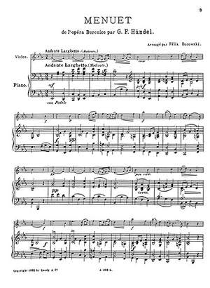 Georg Friedrich Händel: Menuet From Berenice Borowski