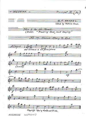 Georg Friedrich Händel: Messiah (Watkins Shaw)- 2nd Trumpet In A