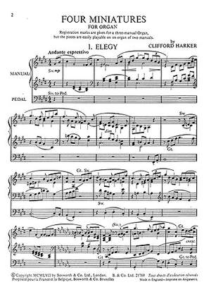 Four Miniatures For Organ