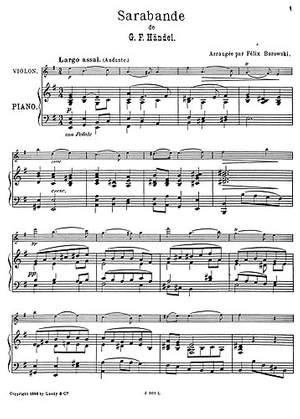 Georg Friedrich Händel: Sarabande Borowski