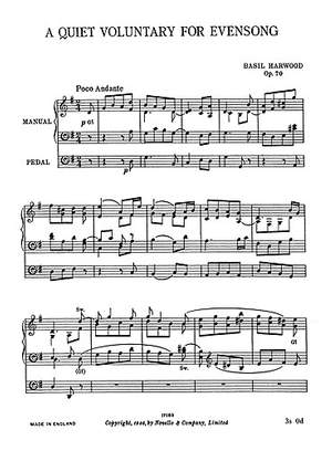 Basil Harwood: A Quiet Voluntary For Evensong