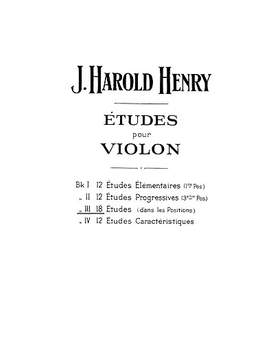 H. Henry J.: Etudes Progressives 3