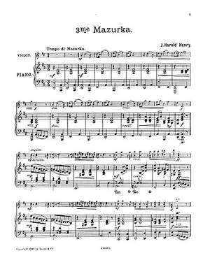 H. Henry J.: Mazurka No.3 In D
