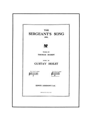 Holst, G: Sergeants Song in A Minor Voice/Piano