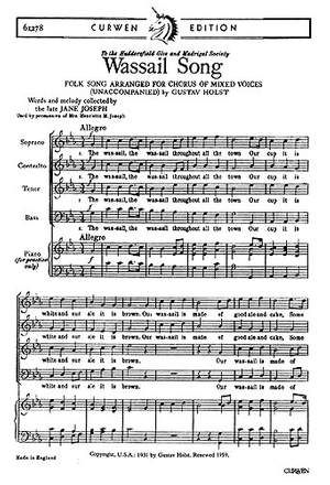 Gustav Holst: Wassail Song