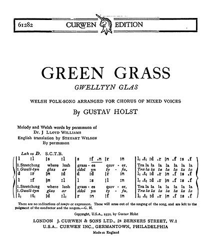 Gustav Holst: Green Grass