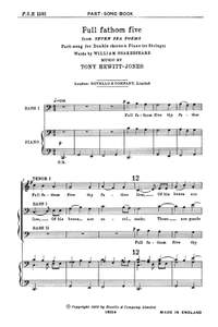 Tony Hewitt-Jones: Full Fathom Five Ssaattbb/Piano