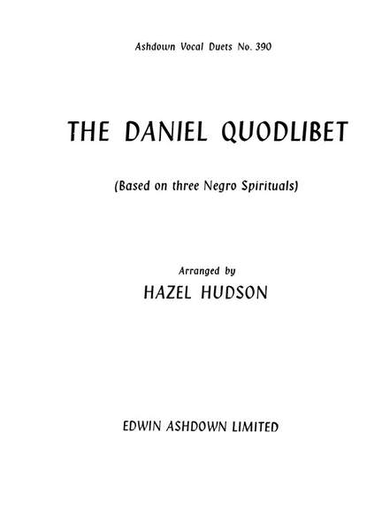 Hazel Hudson: The Daniel Quodlibet