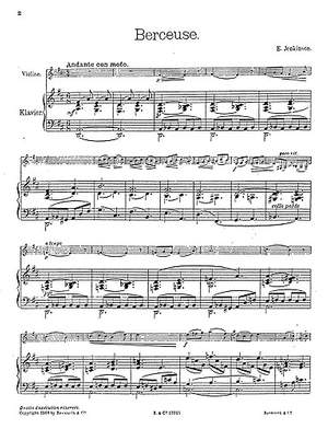 Berceuse For Violin And Piano