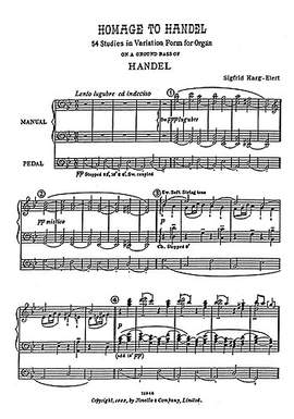 Sigfrid Karg-Elert: Homage To Handel (54 Variations For )