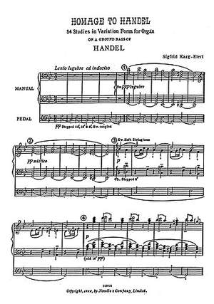 Sigfrid Karg-Elert: Homage To Handel (54 Variations For )