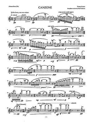 Keuris. Tristan: Canzone For Alto Saxophone Solo