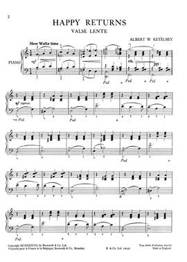 Albert Ketèlbey: Happy Returns (Piano)