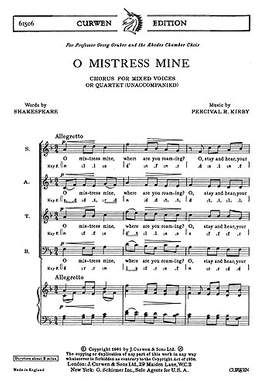 Barbara Kirkby-Mason: O Mistress Mine