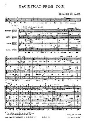 Orlando di Lasso: Magnificat Primi Toni (Collins)
