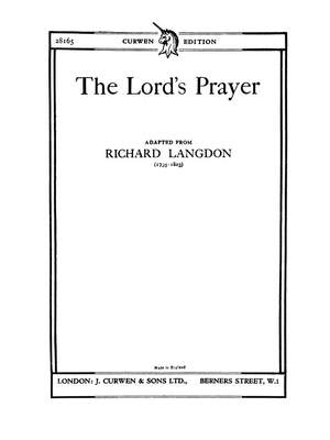 Richard Langdon: The Lords Prayer
