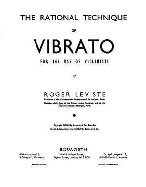 The Rational Technique Of Vibrato