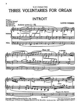 William Lloyd Webber: Three Voluntaries