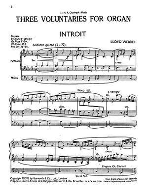 William Lloyd Webber: Three Voluntaries