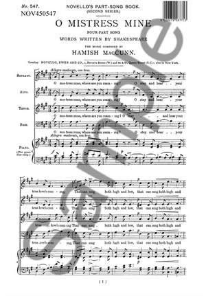 Hamish MacCunn: O Mistress Mine