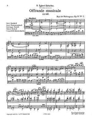 Paul de Maleingreau: Offrande Musicale En Sol Op.18 No.2