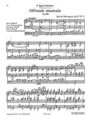 Paul de Maleingreau: Offrande Musicale En Sol Op.18 No.2