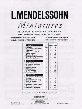 Ludwig Mendelssohn: Miniatures Book 2 Violin/Piano