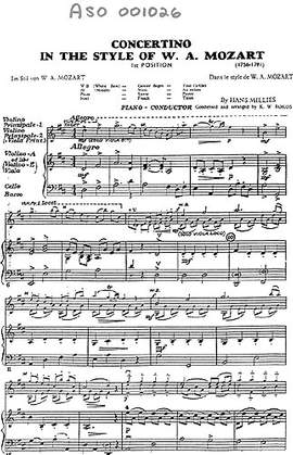 Hans Mollenhauer: Concertino In The Style Of Mozart