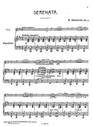 Serenade For Violin And Piano Op.15 No.1